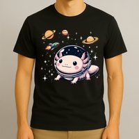 Axolotl Kawaii Cute Axolotls Astronaut Planets Space T-Shirt