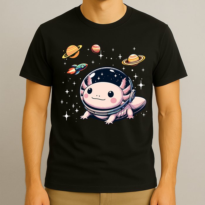 Axolotl Kawaii Cute Axolotls Astronaut Planets Space T-Shirt