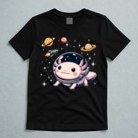 Axolotl Kawaii Cute Axolotls Astronaut Planets Space T-Shirt
