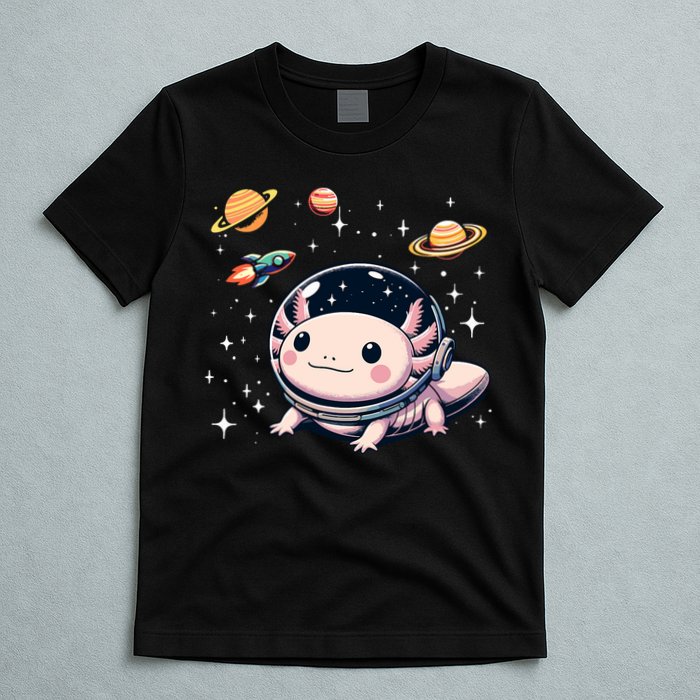 Axolotl Kawaii Cute Axolotls Astronaut Planets Space T-Shirt