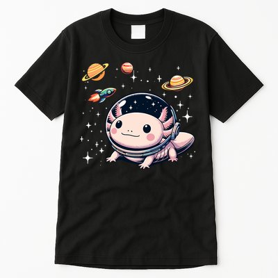 Axolotl Kawaii Cute Axolotls Astronaut Planets Space Tall T-Shirt