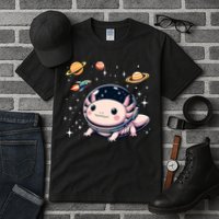 Axolotl Kawaii Cute Axolotls Astronaut Planets Space Tall T-Shirt