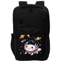 Axolotl Kawaii Cute Axolotls Astronaut Planets Space Impact Tech Backpack