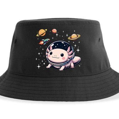 Axolotl Kawaii Cute Axolotls Astronaut Planets Space Sustainable Bucket Hat