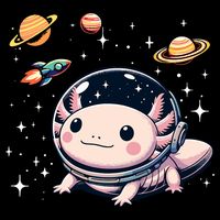 Axolotl Kawaii Cute Axolotls Astronaut Planets Space Bucket Hat