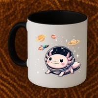 Axolotl Kawaii Cute Axolotls Astronaut Planets Space Mug