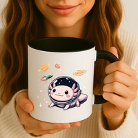 Axolotl Kawaii Cute Axolotls Astronaut Planets Space Mug