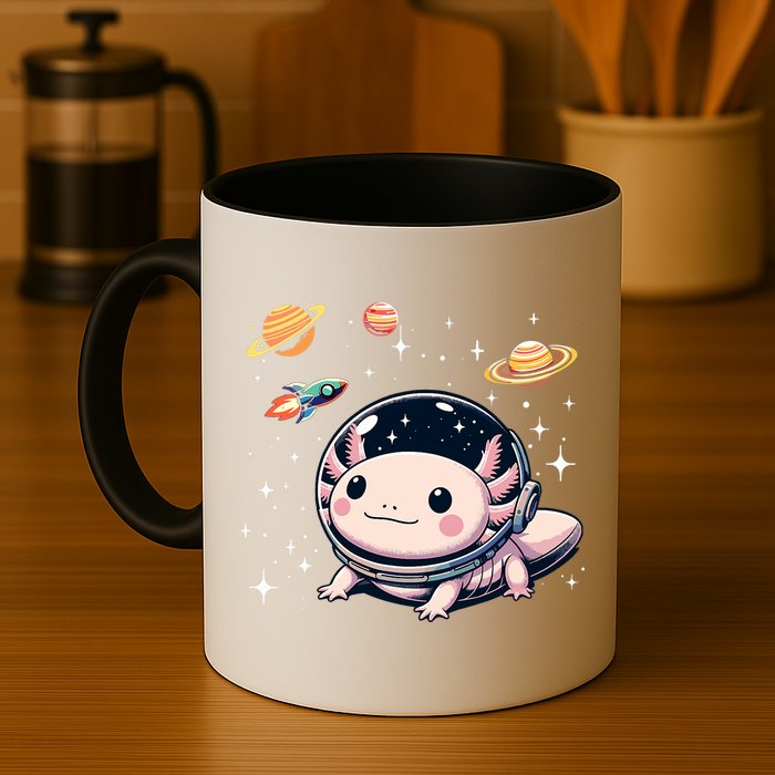 Axolotl Kawaii Cute Axolotls Astronaut Planets Space Mug