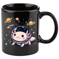 Axolotl Kawaii Cute Axolotls Astronaut Planets Space 11oz C Handle Ceramic Mug