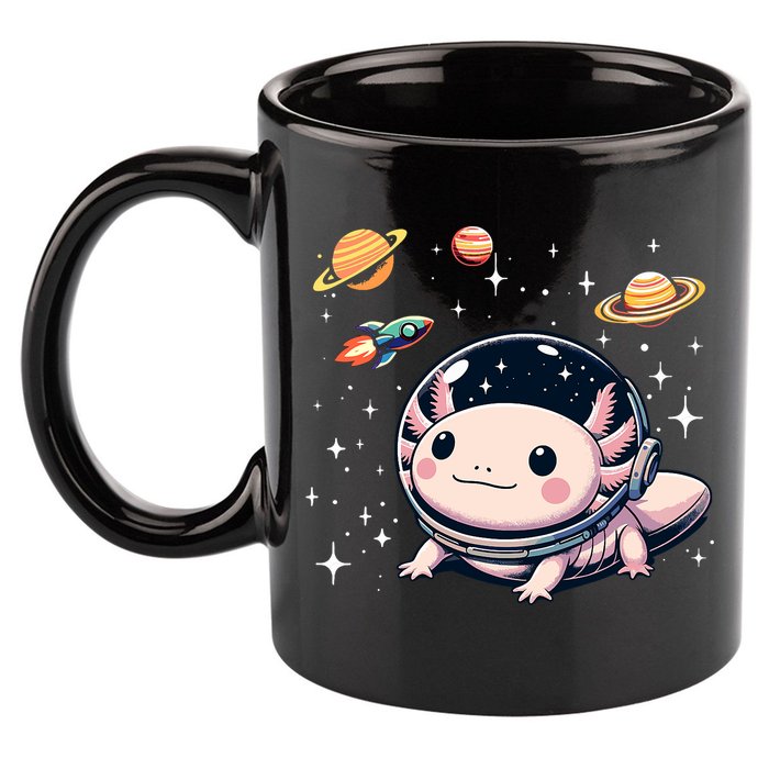 Axolotl Kawaii Cute Axolotls Astronaut Planets Space 11oz C Handle Ceramic Mug
