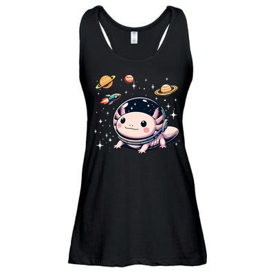 Axolotl Kawaii Cute Axolotls Astronaut Planets Space Ladies Essential Flowy Tank