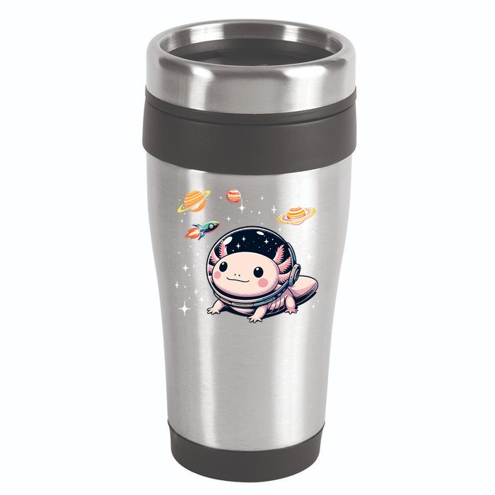 Axolotl Kawaii Cute Axolotls Astronaut Planets Space 16oz Travel Tumbler