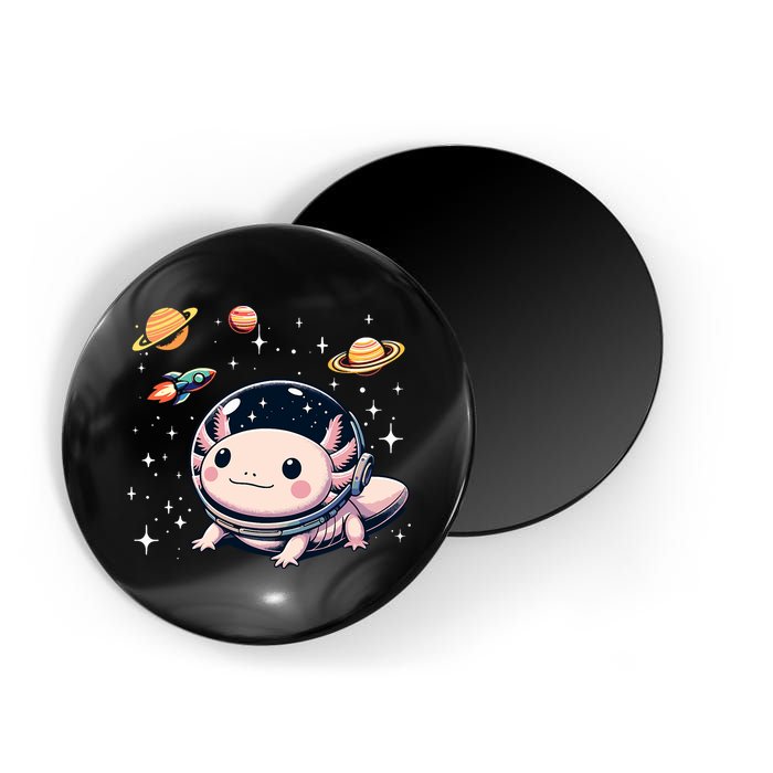 Axolotl Kawaii Cute Axolotls Astronaut Planets Space Magnet