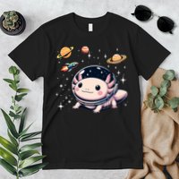 Axolotl Kawaii Cute Axolotls Astronaut Planets Space Premium T-Shirt