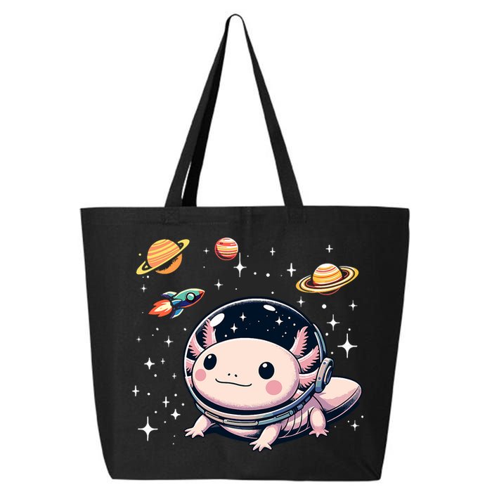 Axolotl Kawaii Cute Axolotls Astronaut Planets Space 25L Jumbo Tote