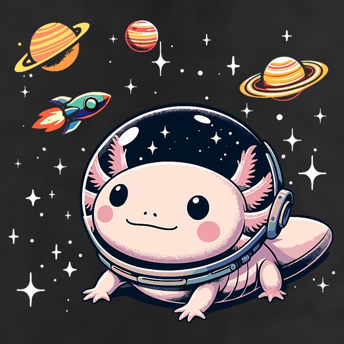 Axolotl Kawaii Cute Axolotls Astronaut Planets Space 25L Jumbo Tote
