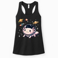Axolotl Kawaii Cute Axolotls Astronaut Planets Space Womens Tank Top