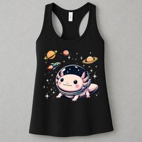Axolotl Kawaii Cute Axolotls Astronaut Planets Space Womens Tank Top