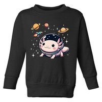 Axolotl Kawaii Cute Axolotls Astronaut Planets Space Toddler Sweatshirt