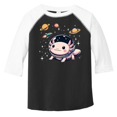 Axolotl Kawaii Cute Axolotls Astronaut Planets Space Toddler Fine Jersey T-Shirt