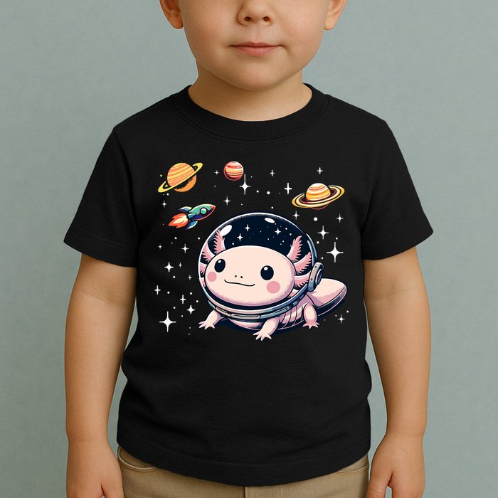 Axolotl Kawaii Cute Axolotls Astronaut Planets Space Toddler T-Shirt