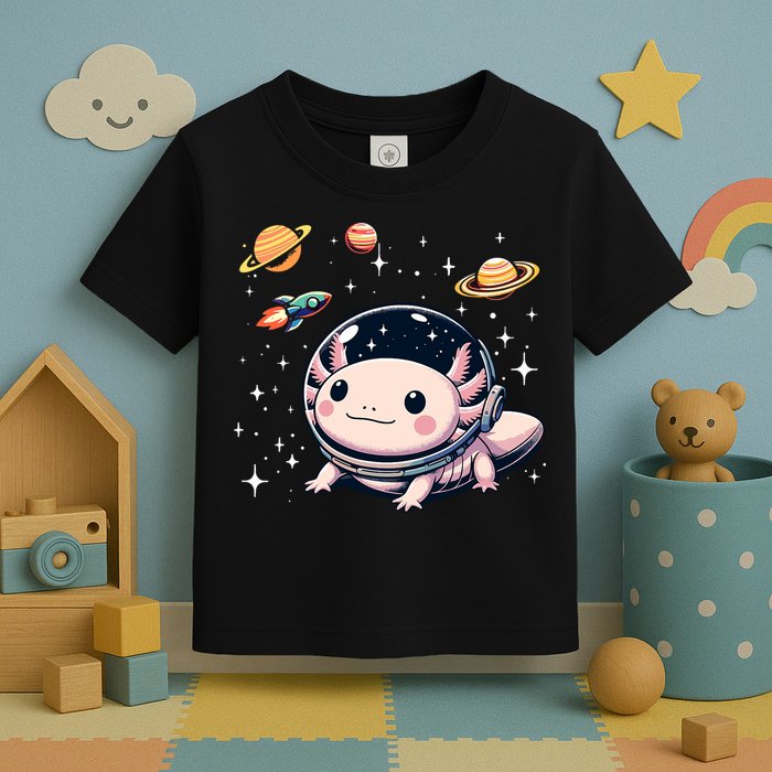 Axolotl Kawaii Cute Axolotls Astronaut Planets Space Toddler T-Shirt