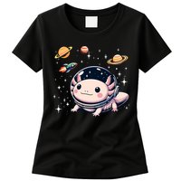 Axolotl Kawaii Cute Axolotls Astronaut Planets Space Womens T-Shirt