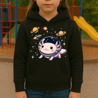 Axolotl Kawaii Cute Axolotls Astronaut Planets Space Kids Hoodie