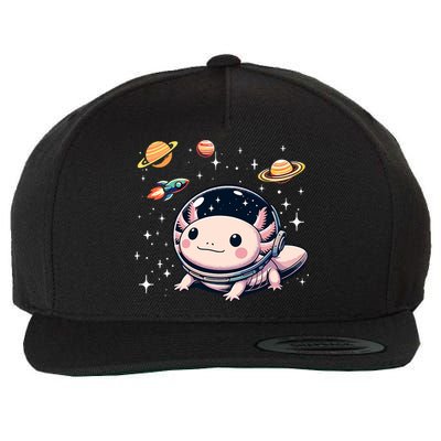 Axolotl Kawaii Cute Axolotls Astronaut Planets Space Wool Snapback Cap