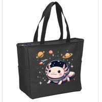 Axolotl Kawaii Cute Axolotls Astronaut Planets Space Zip Tote Bag