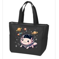 Axolotl Kawaii Cute Axolotls Astronaut Planets Space Zip Tote Bag