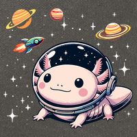 Axolotl Kawaii Cute Axolotls Astronaut Planets Space Cotton Canvas Backpack
