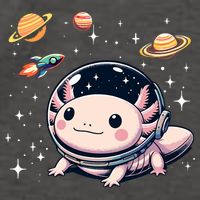 Axolotl Kawaii Cute Axolotls Astronaut Planets Space Vector Backpack