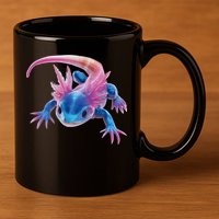 Axolotl Kawaii Cute Graphic 11oz C Handle Ceramic Mug