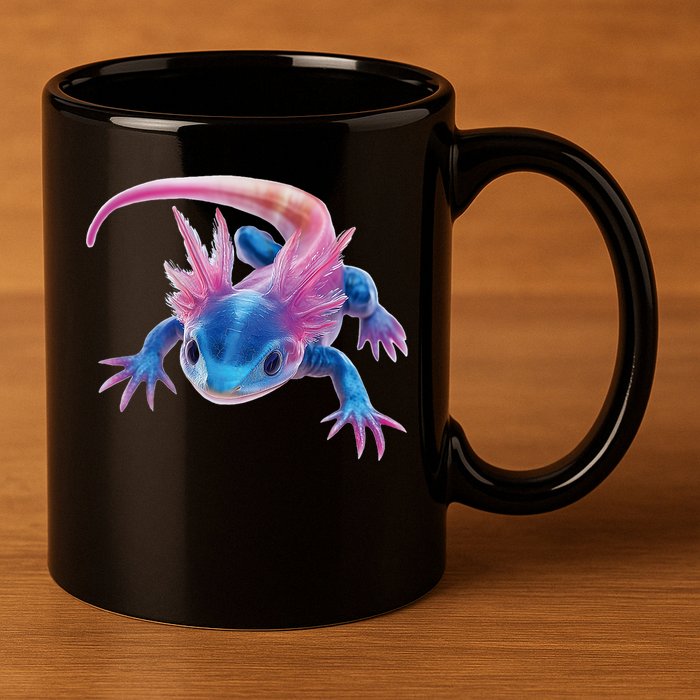 Axolotl Kawaii Cute Graphic 11oz C Handle Ceramic Mug