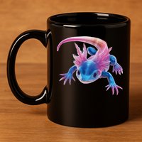 Axolotl Kawaii Cute Graphic 11oz C Handle Ceramic Mug