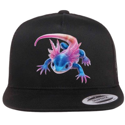 Axolotl Kawaii Cute Graphic Flat Bill Trucker Hat
