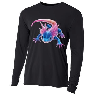 Axolotl Kawaii Cute Graphic Cooling Performance Long Sleeve Crew