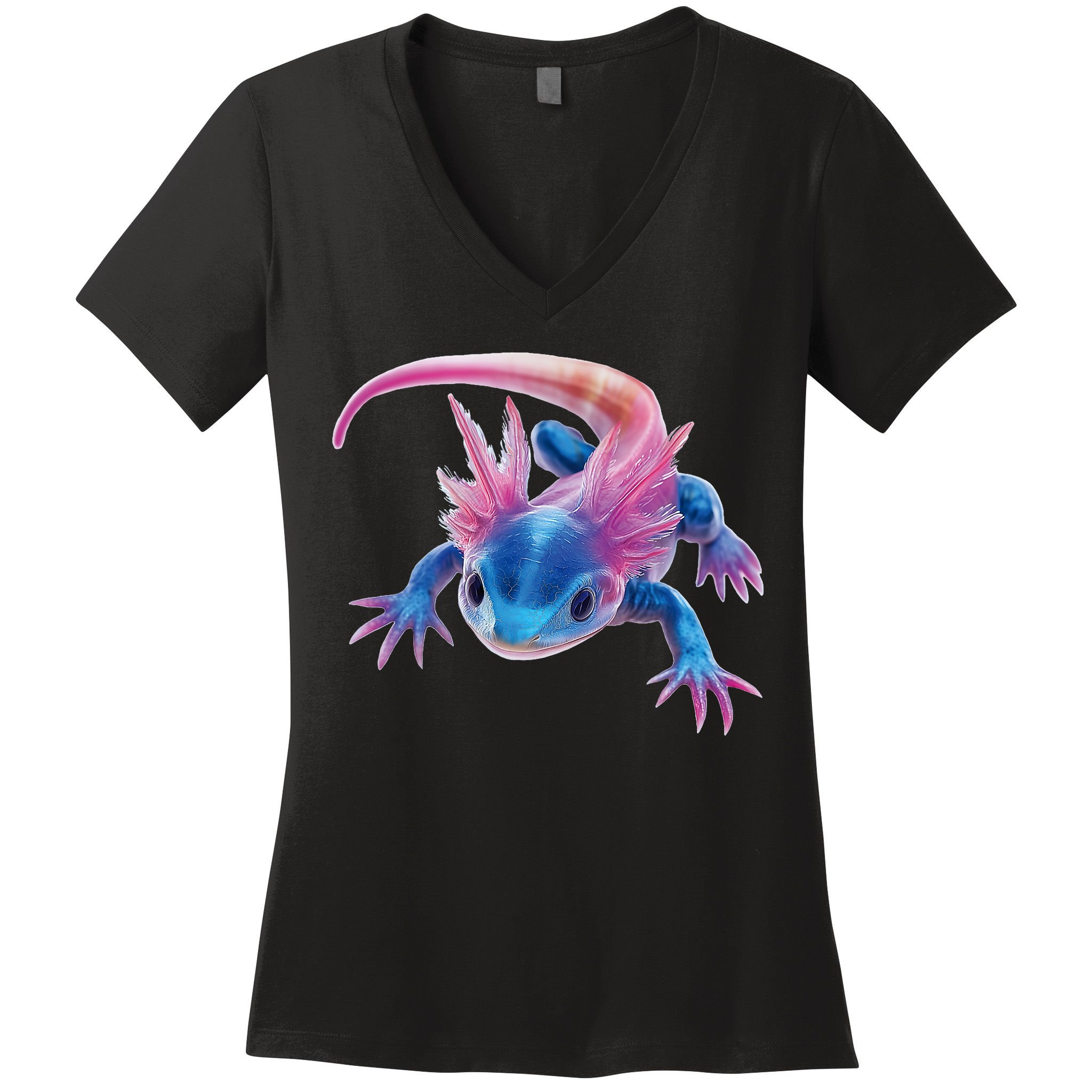 Axolotl Kawaii Cute Graphic Women's V-Neck T-Shirt