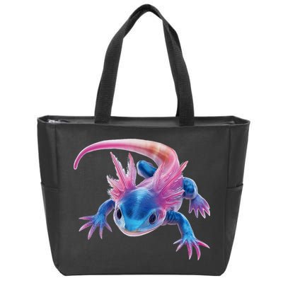 Axolotl Kawaii Cute Graphic Zip Tote Bag