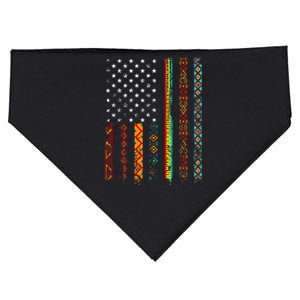 African Kente Cloth Shirts American Flag USA-Made Doggie Bandana