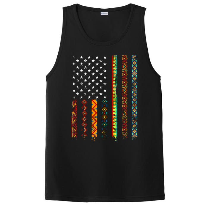 African Kente Cloth Shirts American Flag PosiCharge Competitor Tank