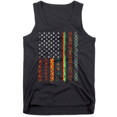 African Kente Cloth Shirts American Flag Tank Top