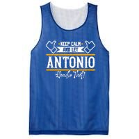 Antonio Keep Calm And Let Antonio Handle That Meaningful Gift Mesh Reversible Basketball Jersey Tank