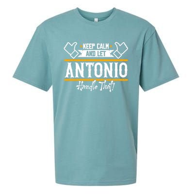 Antonio Keep Calm And Let Antonio Handle That Meaningful Gift Sueded Cloud Jersey T-Shirt