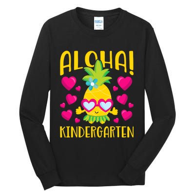 Aloha Kindergarten Cute Pineapple Student Teacher Tall Long Sleeve T-Shirt