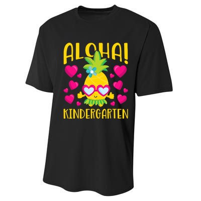 Aloha Kindergarten Cute Pineapple Student Teacher Performance Sprint T-Shirt