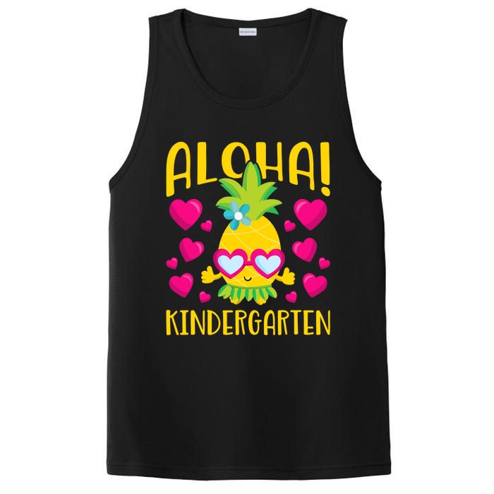 Aloha Kindergarten Cute Pineapple Student Teacher PosiCharge Competitor Tank