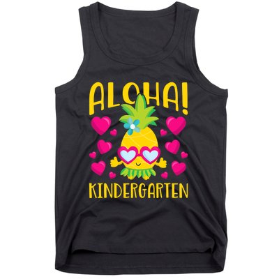 Aloha Kindergarten Cute Pineapple Student Teacher Tank Top