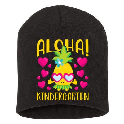 Aloha Kindergarten Cute Pineapple Student Teacher Short Acrylic Beanie